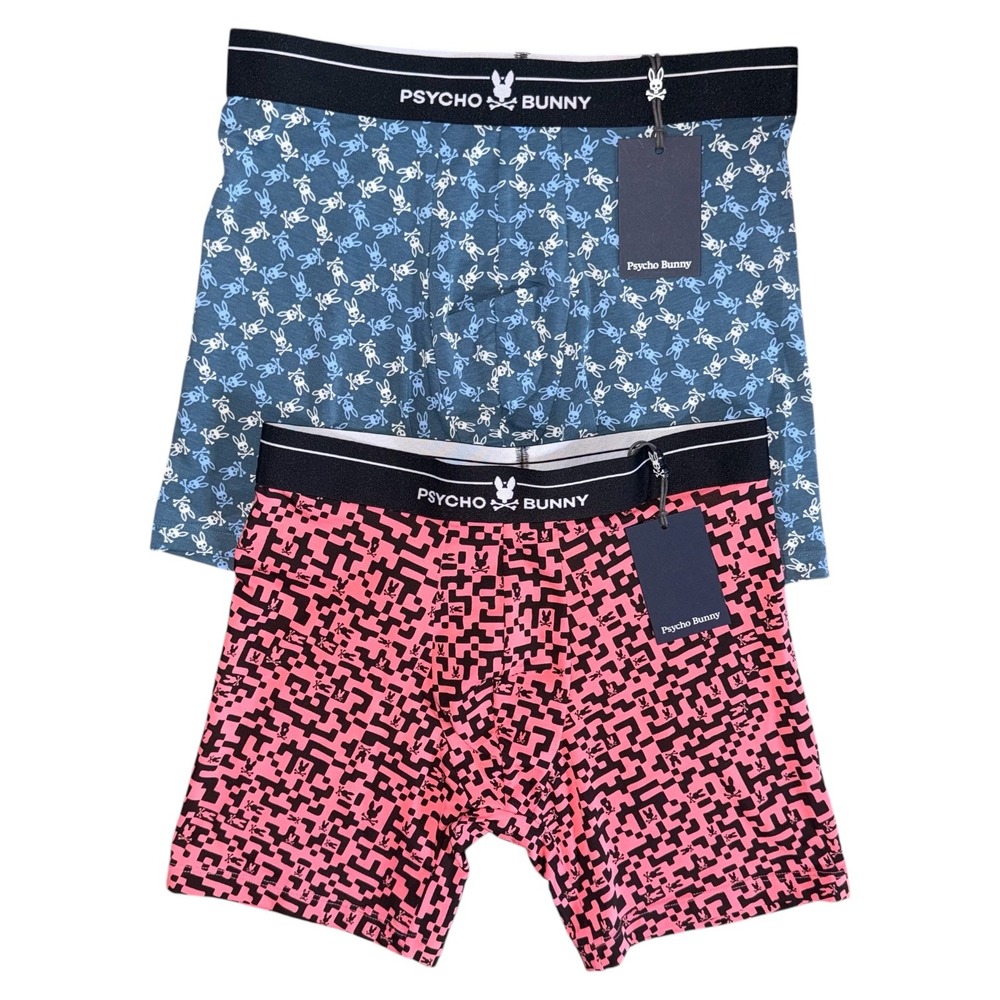 Psycho Bunny Mens Small 2 Pair Boxer Brief NWT